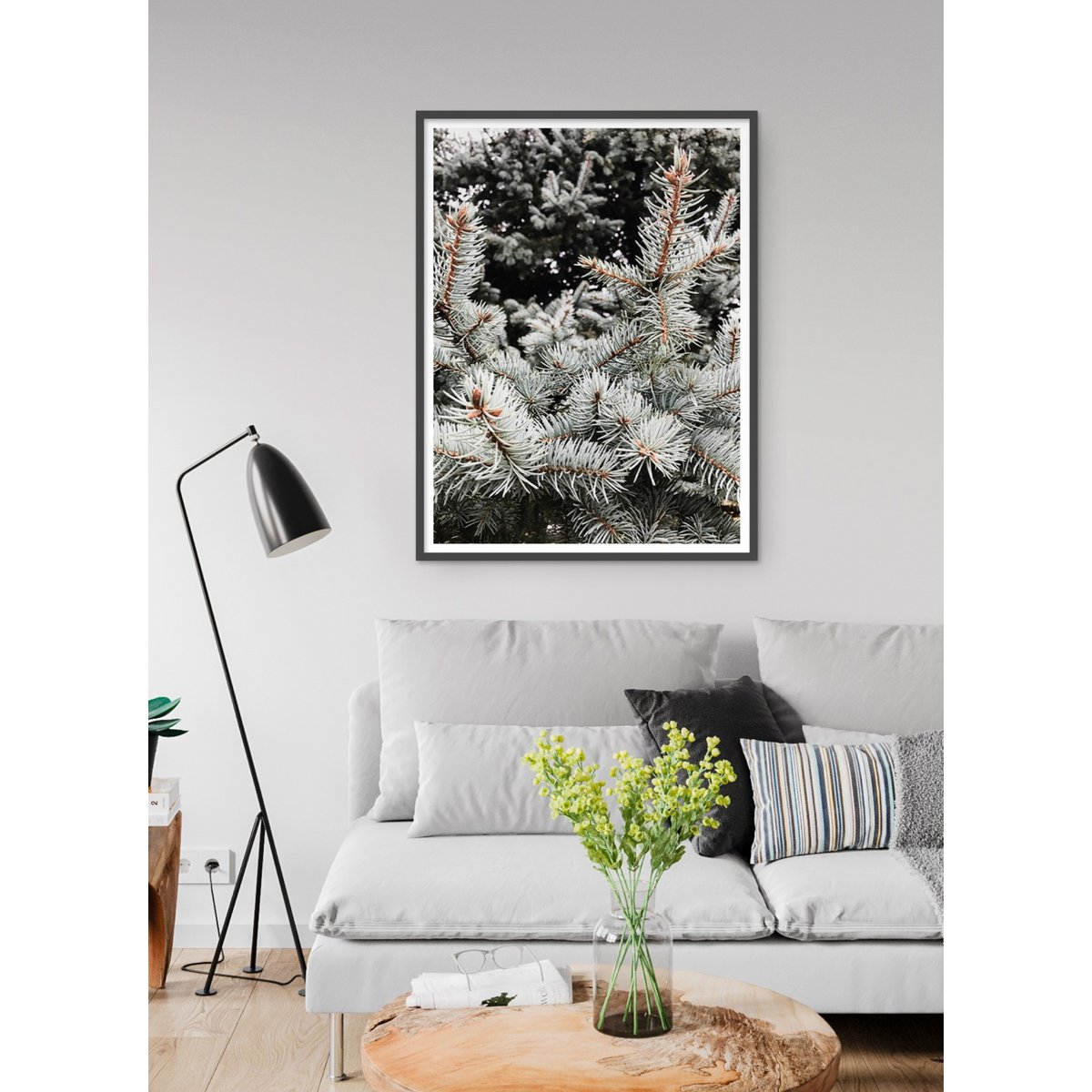 Poster Sapin 1 blanc, L'AFFICHERIE