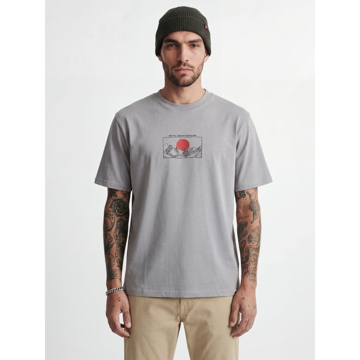 T-Shirt grise - frost gray 1, JACK & JONES