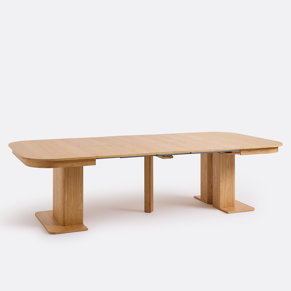 Table à manger, extensible, en plaqué chêne, 4 à 12 couverts, TOMAS coloris chêne, LA REDOUTE INTERIEURS