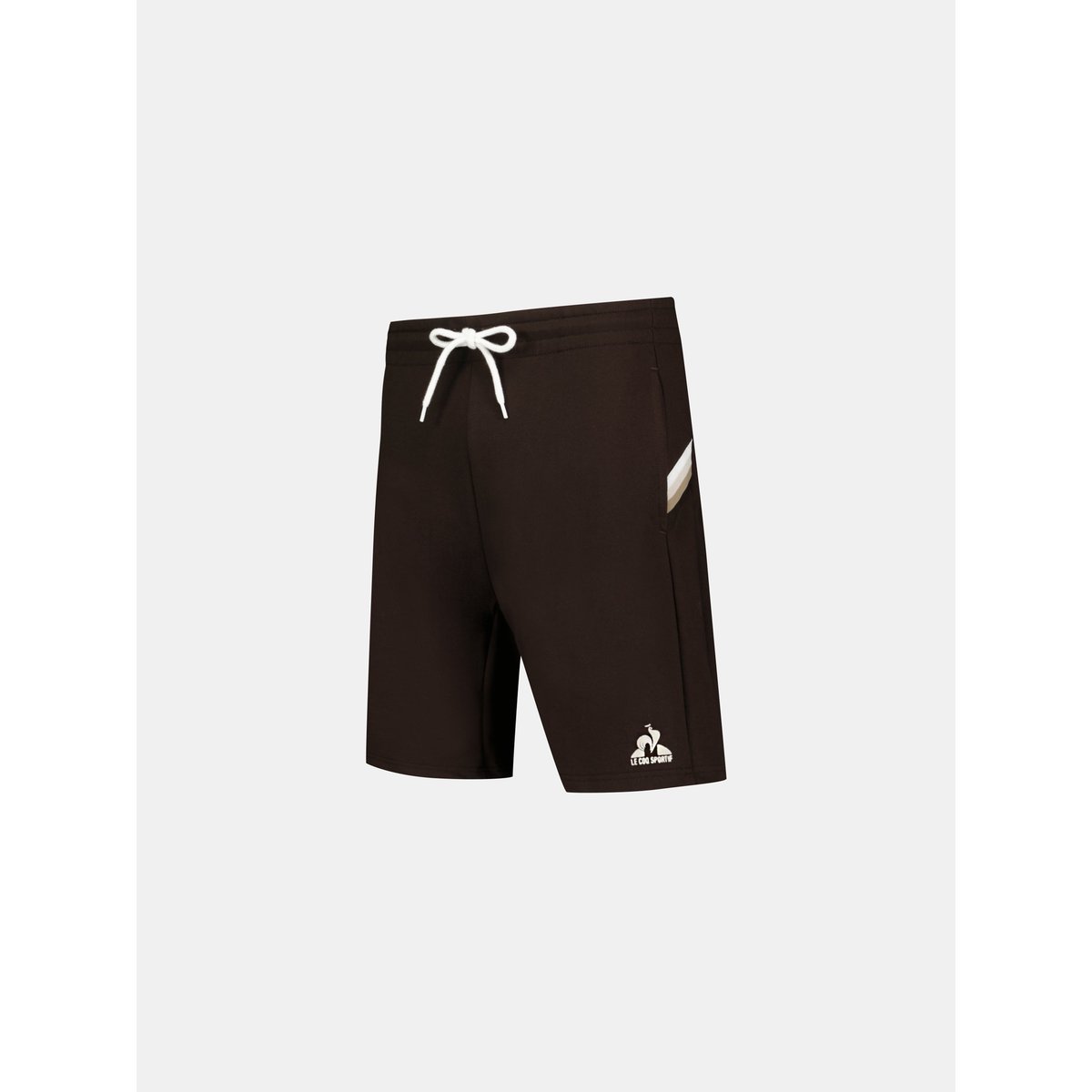 Short en molleton léger avec bandes rayées côtés Heritage molé, LE COQ SPORTIF