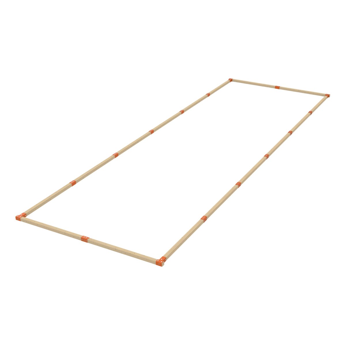 Terrain de pétanque Terrain de pétanque 12 x 4 m marron - orange, TP TOYS