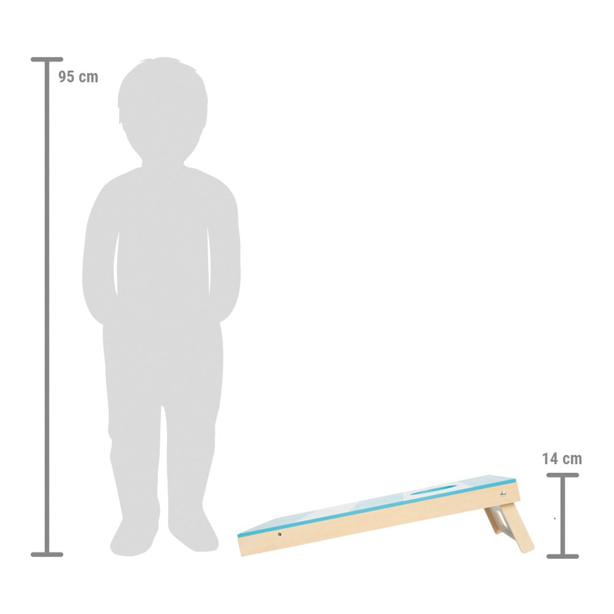 Jeu de Cornhole et de Sling Puck bleu, SMALL FOOT COMPANY