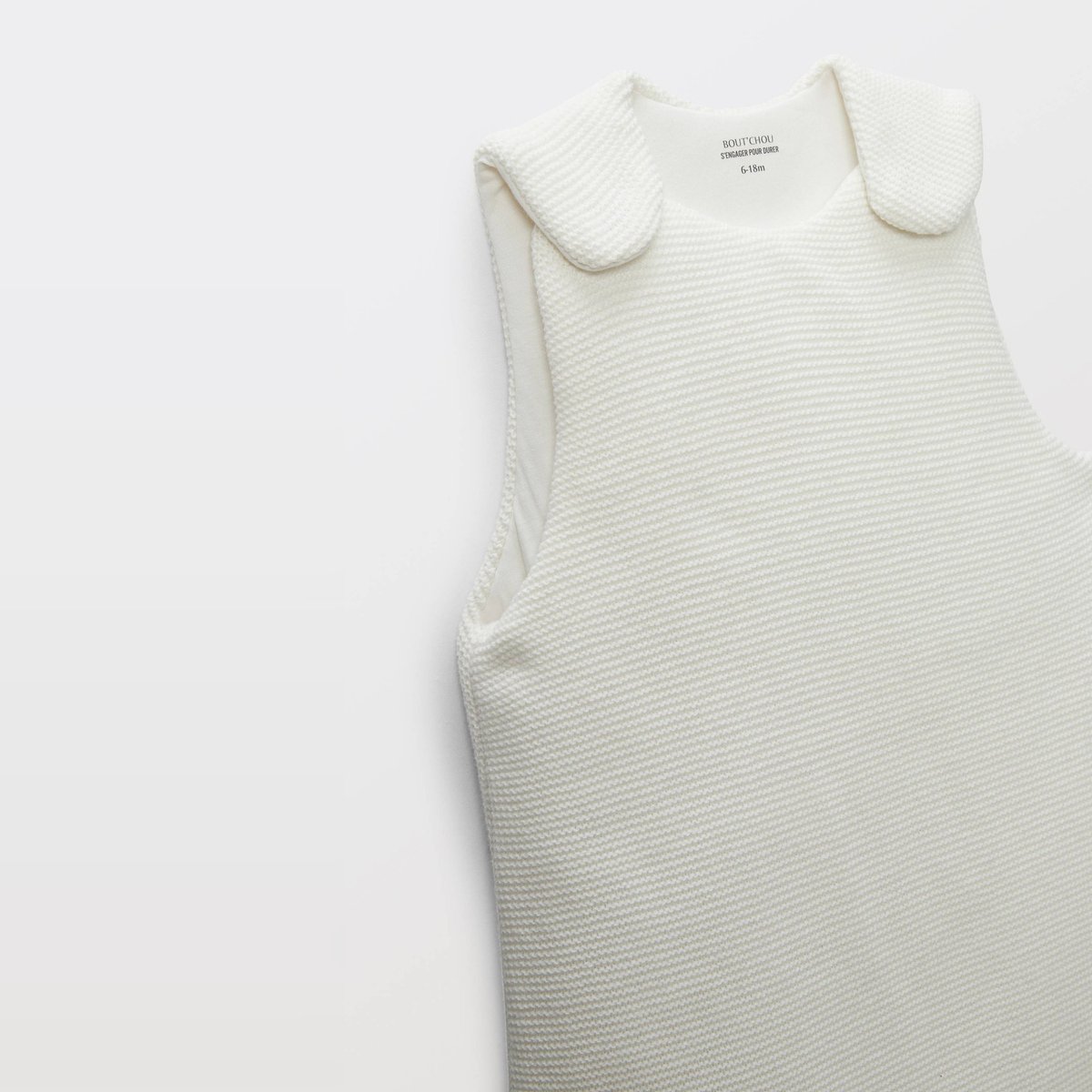 Gigoteuse en tricot TOG 3,5 en coton ecru, BOUT'CHOU