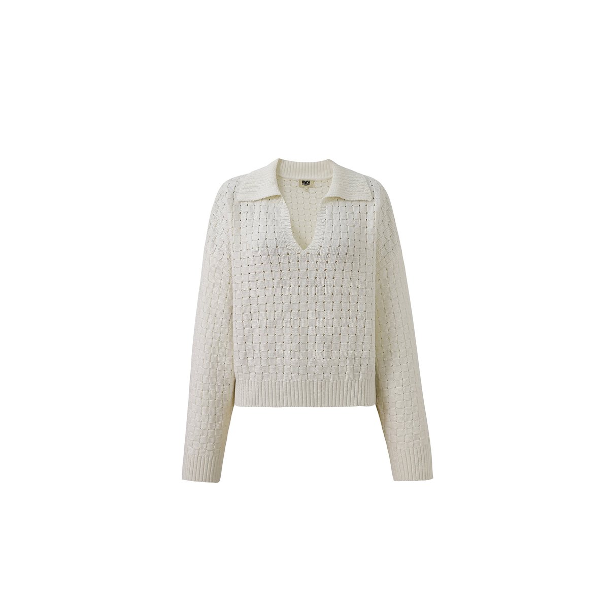Pull en coton PAULIA beige crème, FRNCH