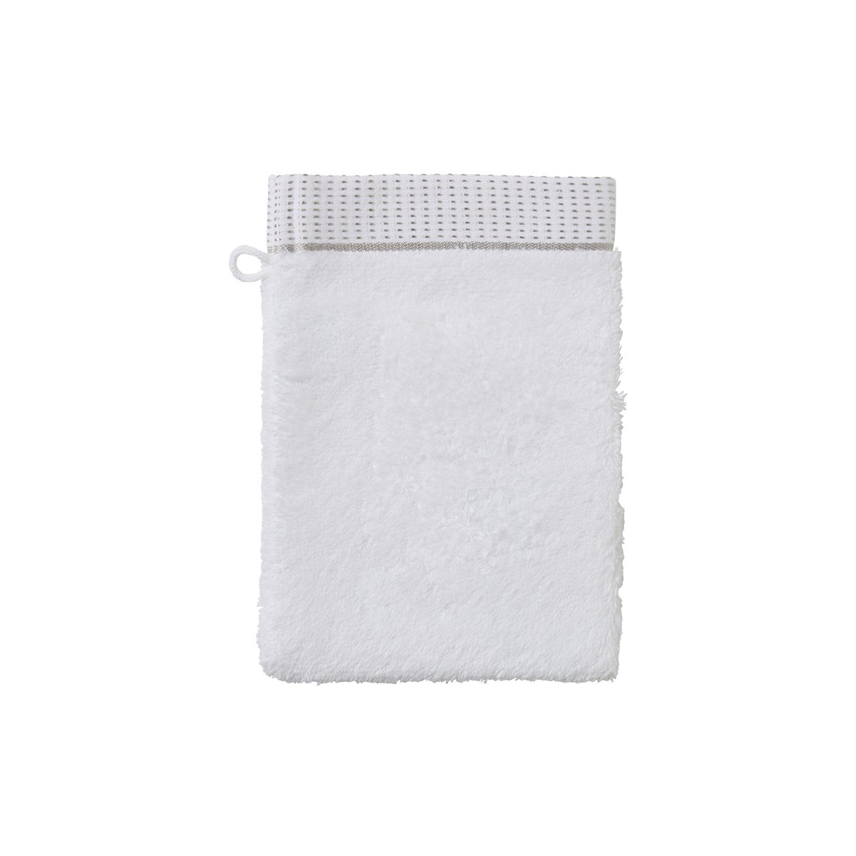 Gant de toilette EPHÉLIA blanc, CARRE BLANC