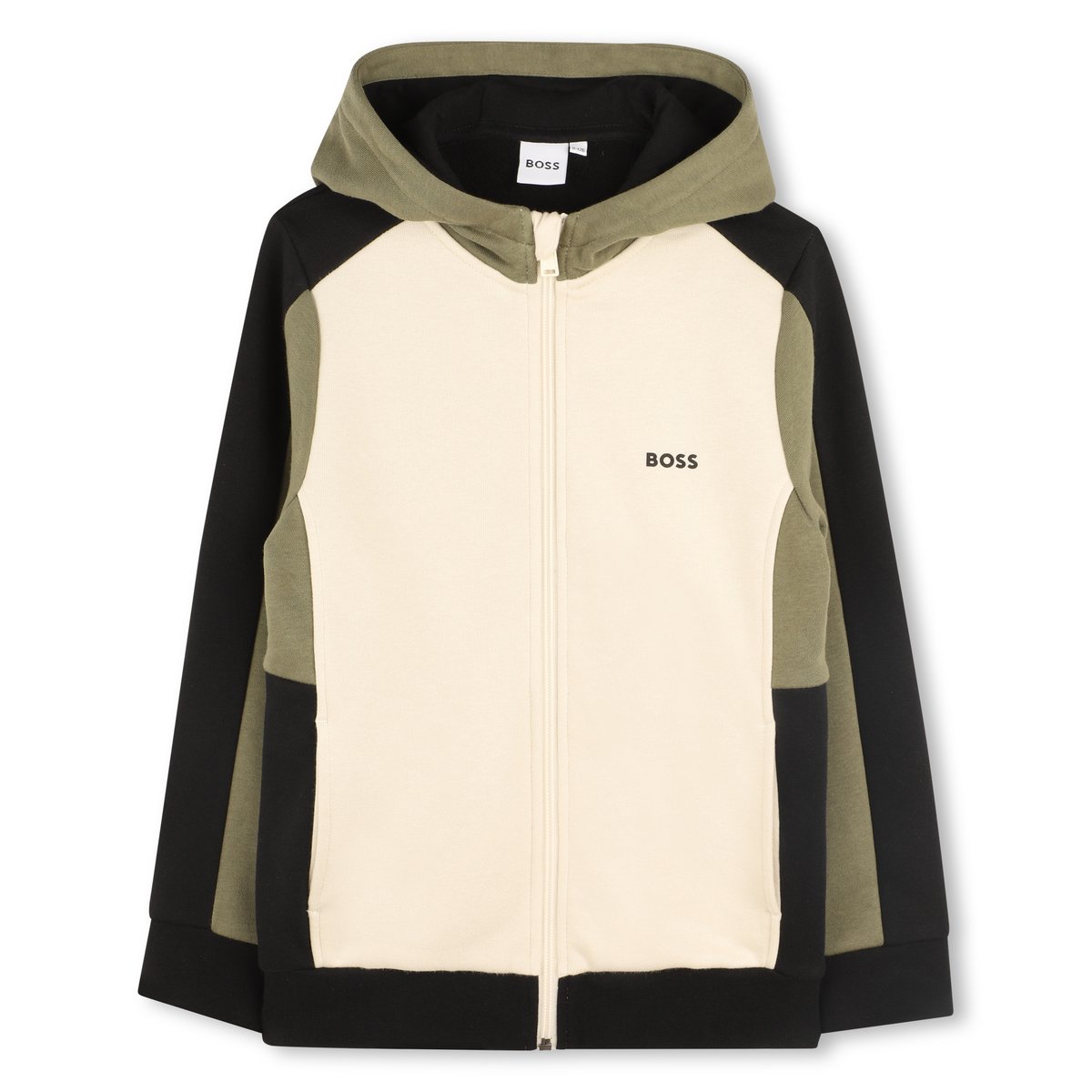 Cardigan à capuche vanille, BOSS KIDSWEAR