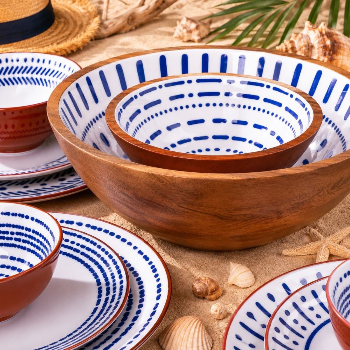 Set de 2 saladiers et couverts, SANTORIN noir, ARTIME