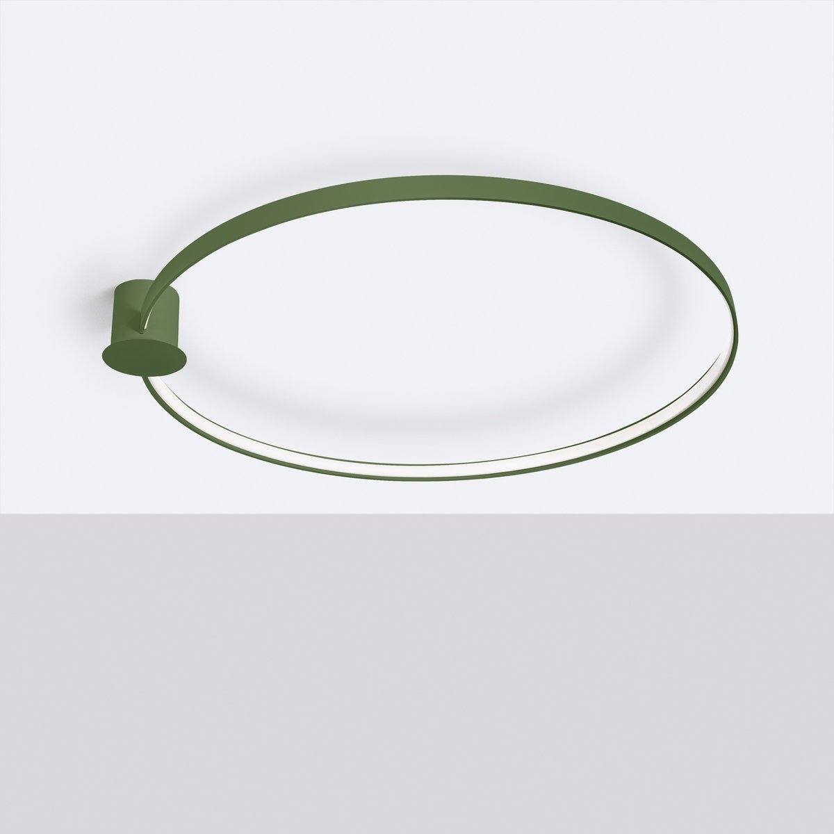 Plafonnier Aluminium Vert Olive LED 1 Rio vert olive, EDEN