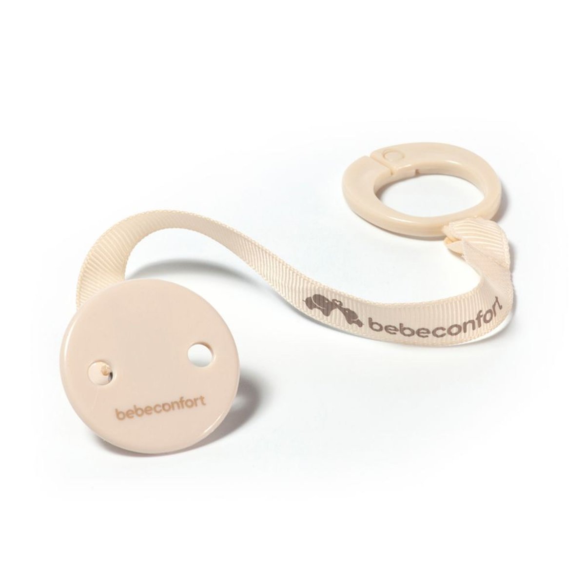 Lot de 2 attaches sucette à clip Green/Beige couleur unique, BEBECONFORT