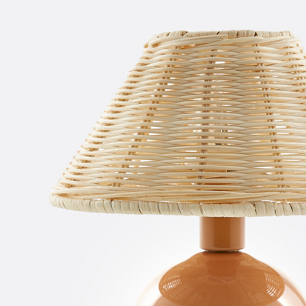 Lámpara de mesa de cerámica y ratán, Alios caramelo/natural, LA REDOUTE INTERIEURS