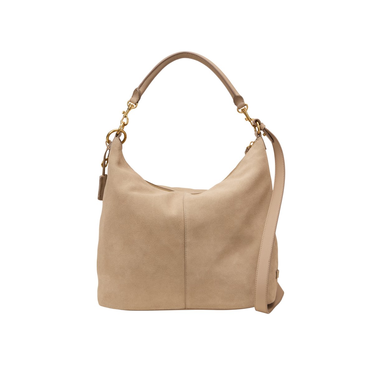 Sac à main en cuir de vachette velours doux marron clair, MARC O'POLO