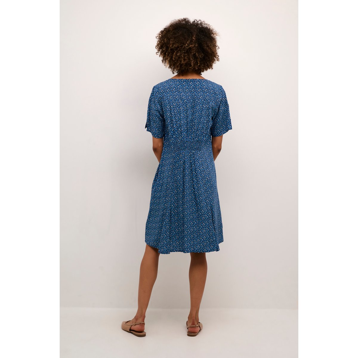 Dress bleu animalier animal skin blue, CREAM
