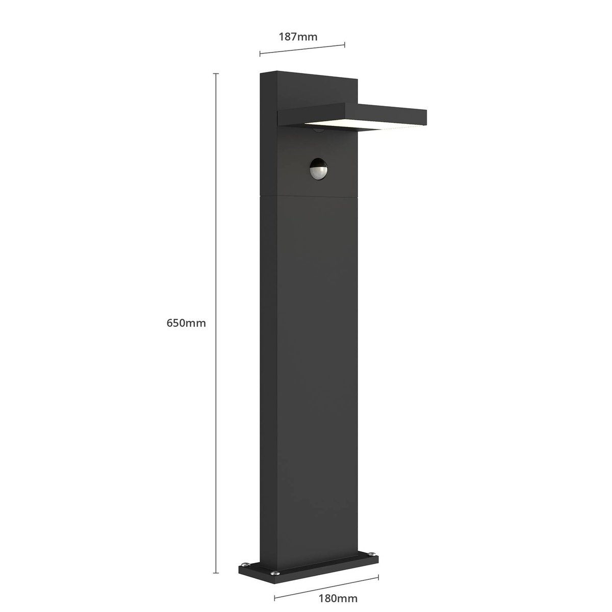 Luminaire extérieur en aluminium moderneLED gris graphite (ral 840-m), LUCANDE