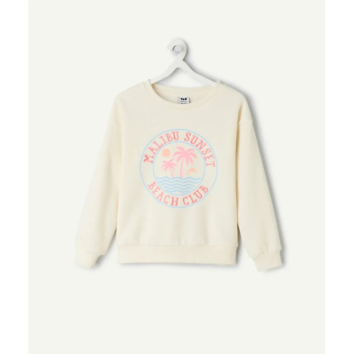 Sweat col rond blanc, TAPE A L'OEIL