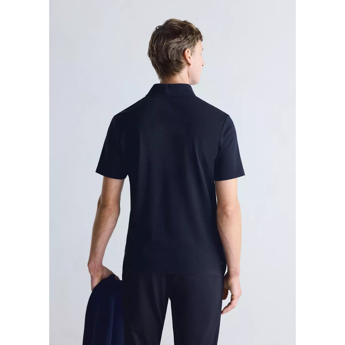 Polo slim-fit Thermolite® bleu marine, MANGO MAN