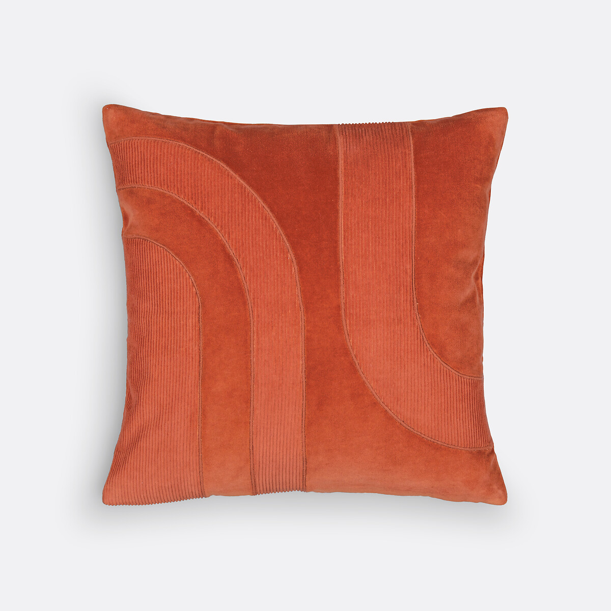 Housse de coussin 40 x 40 cm, velours, Brimo orange, LA REDOUTE INTERIEURS