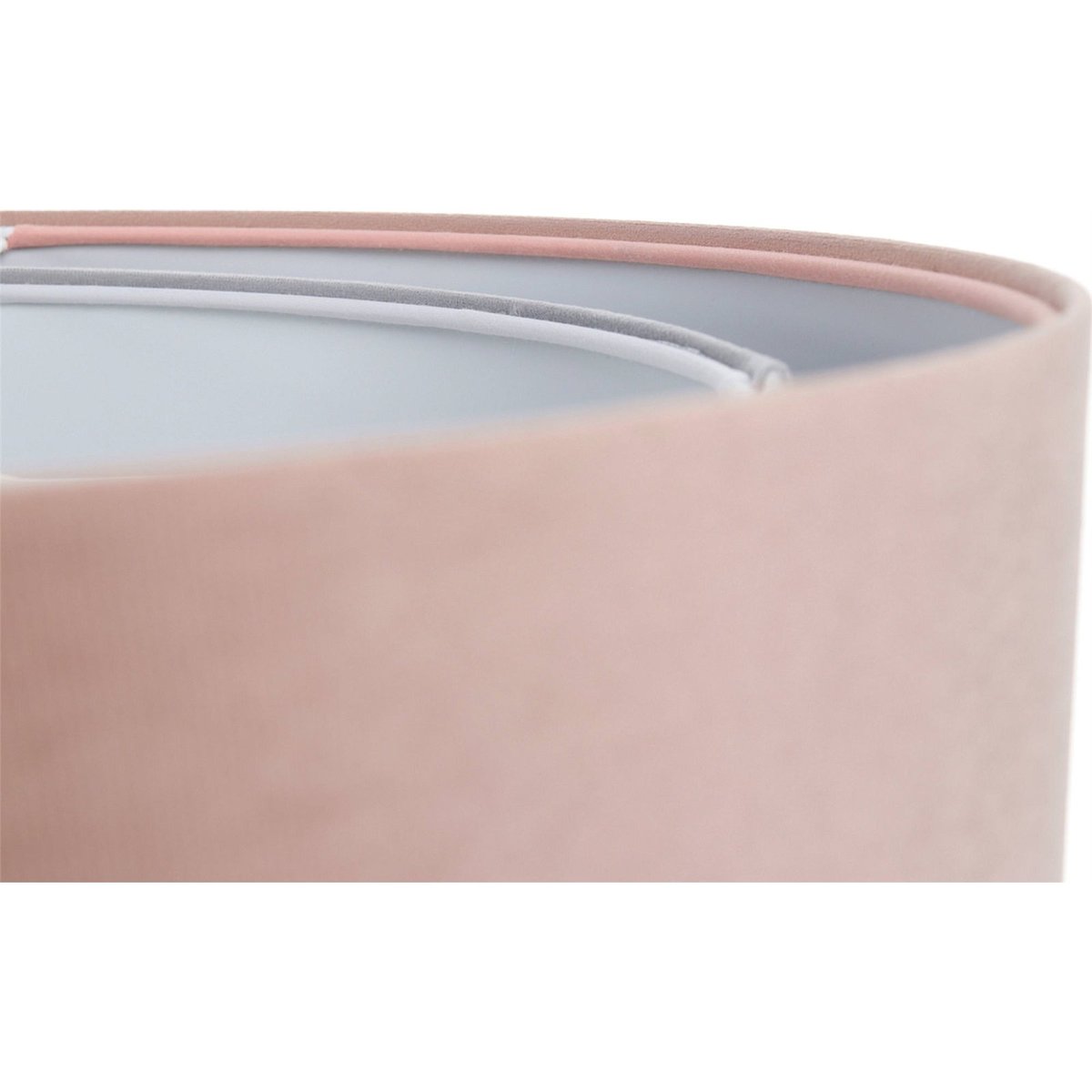 Suspension ronde en velours Jasmin bebe rose poudré et gris clair, BPS KONCEPT