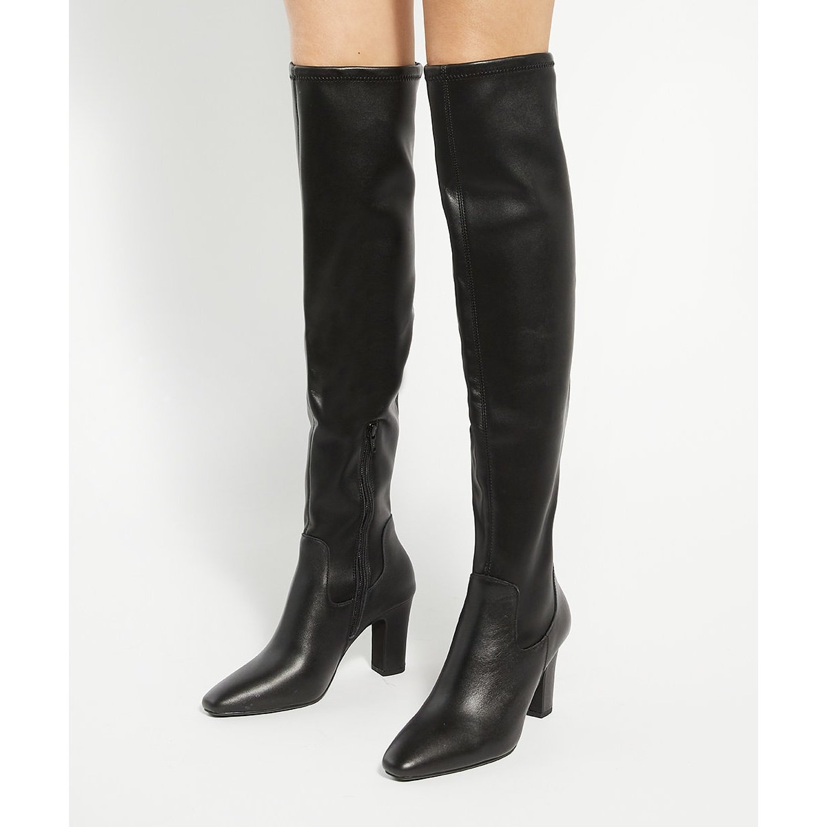 Bottes au genou - SIRENNA black-leather mix, DUNE LONDON