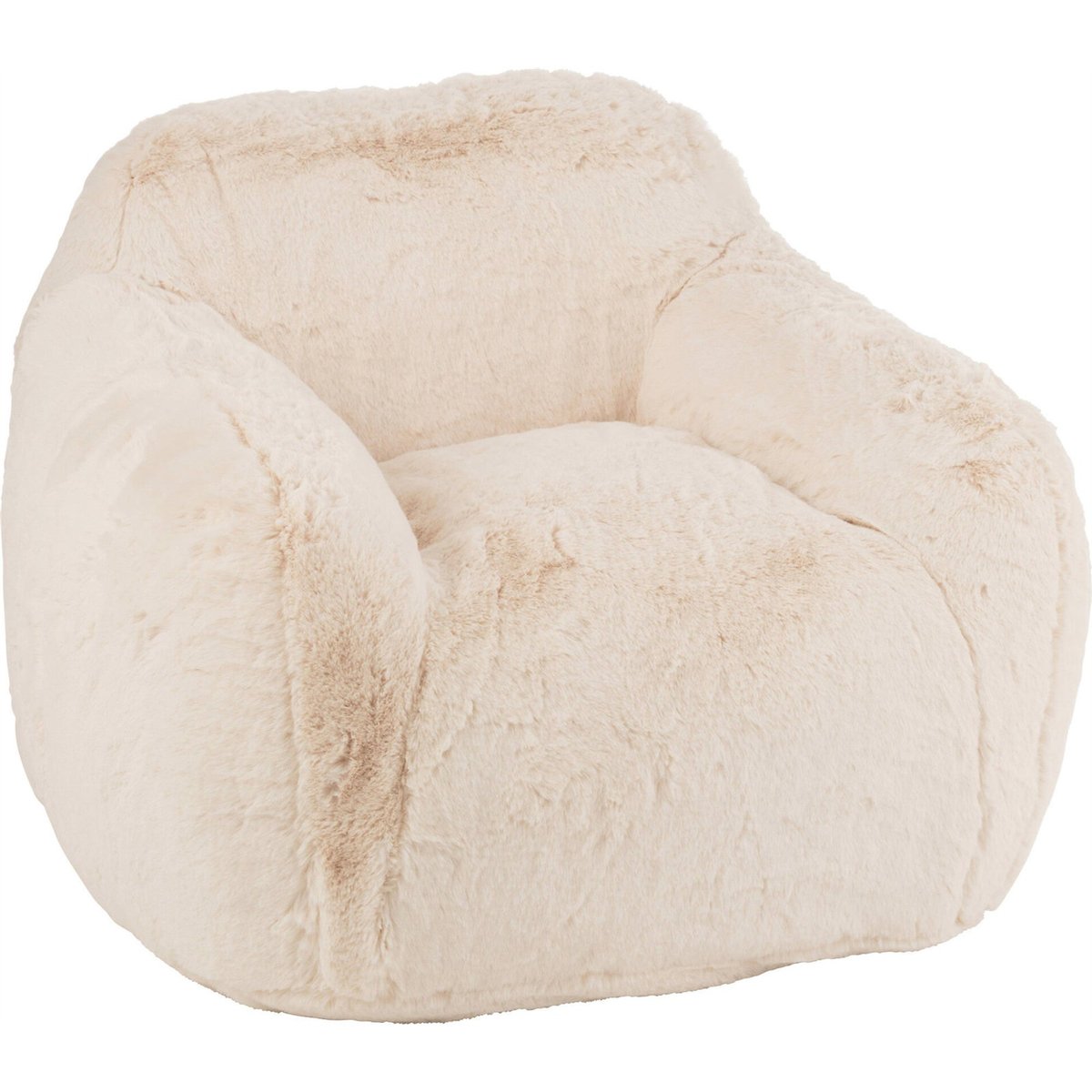 Fauteuil carré en résine crème doux chaleureux, RECOLLECTION