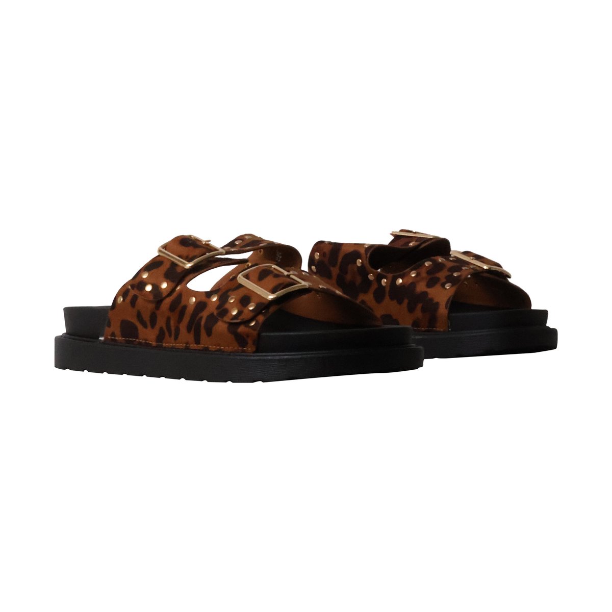 Mules Plates à Enfiler Paris leopard, ENZA NUCCI