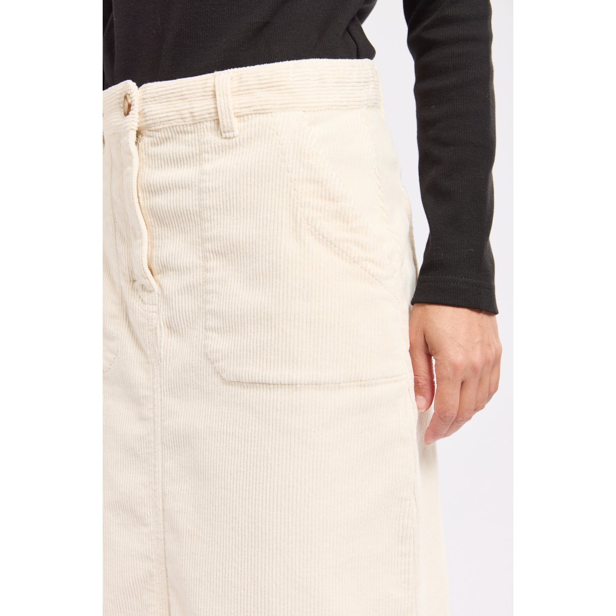 Jupe velours en coton nature, ARMOR-LUX