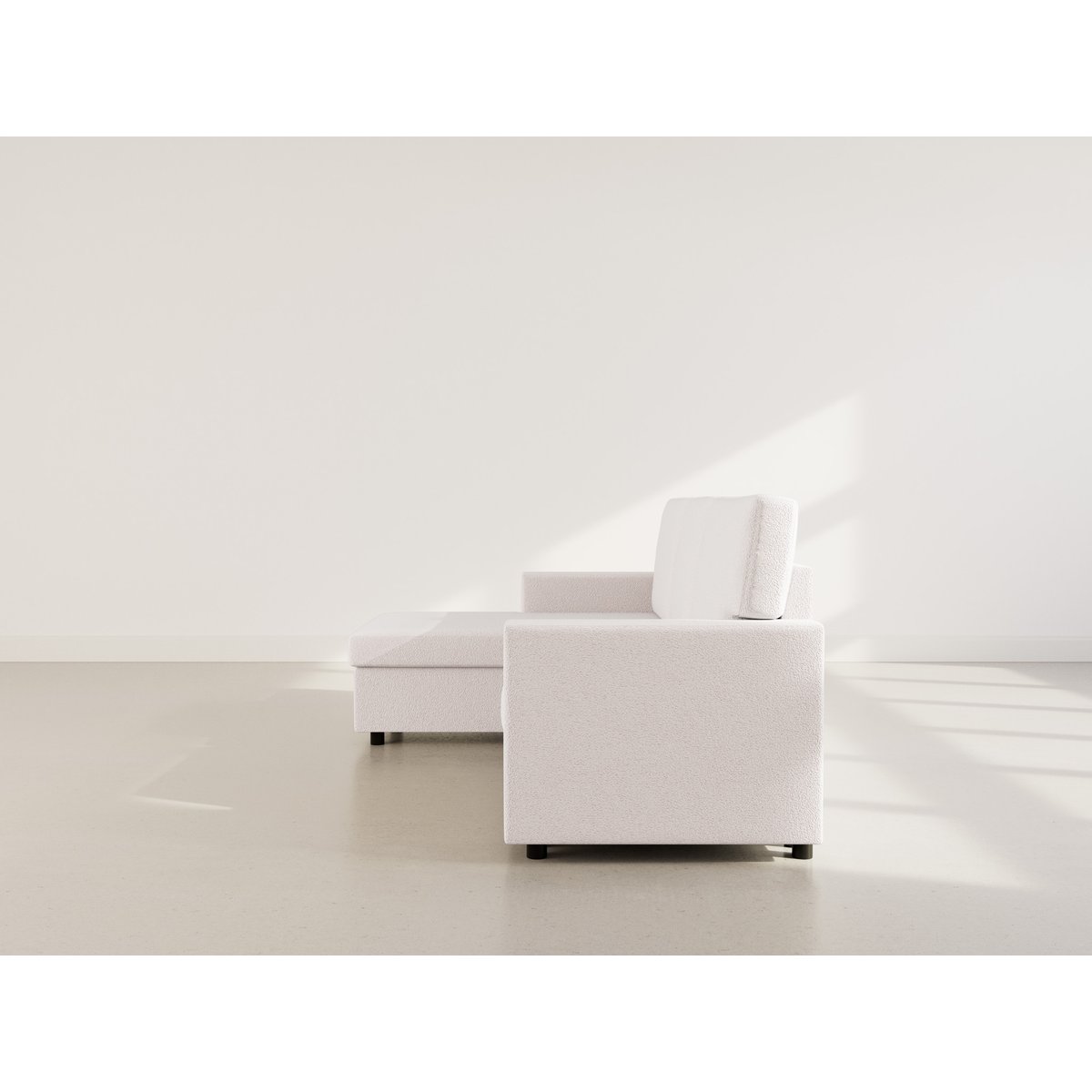 Canapé d’angle réversible convertible, MEIYA beige, BEST MOBILIER