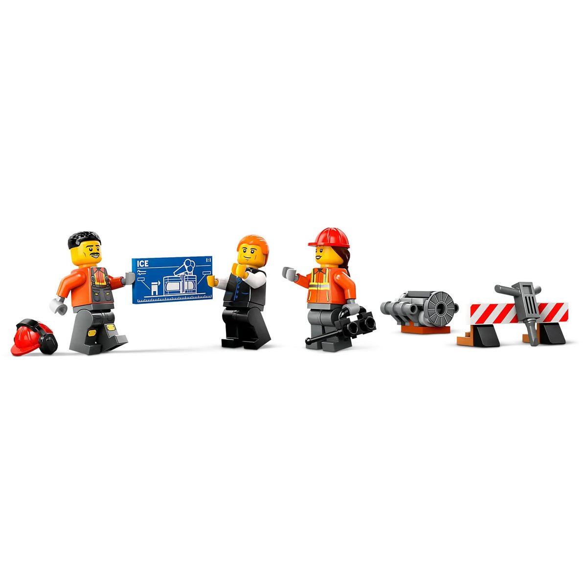 LEGO City - Pelleteuse de Chantier Jaune 60420 pour Enfants de 8 Ans et Plus multicolore, LEGO