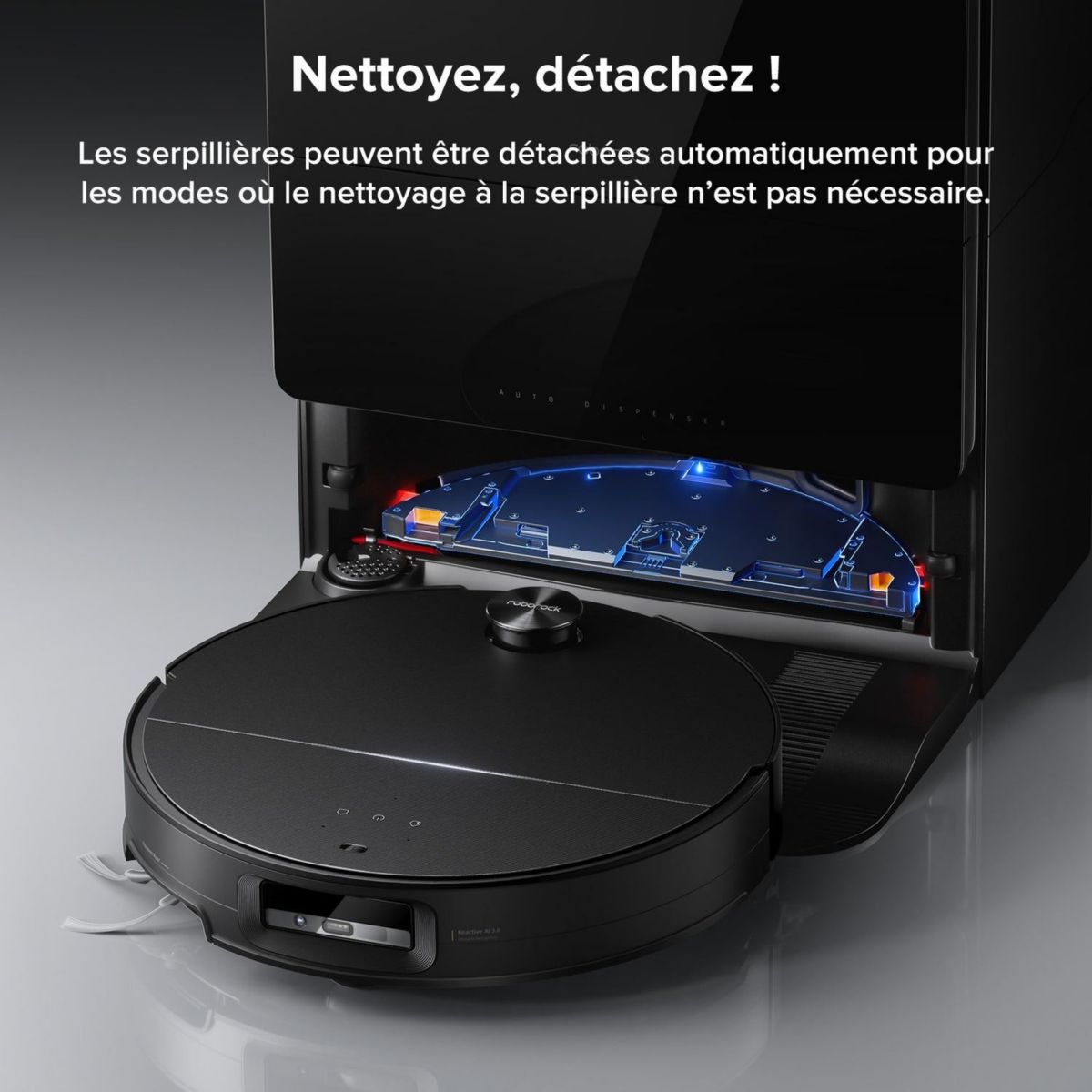 Robot Aspirateur Laveur Saros 10 noir couleur unique, ROBOROCK