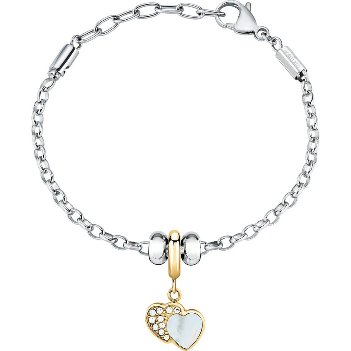 Bracelets en Cristal/acier et Cristal stainless steel,yellow gold, MORELLATO