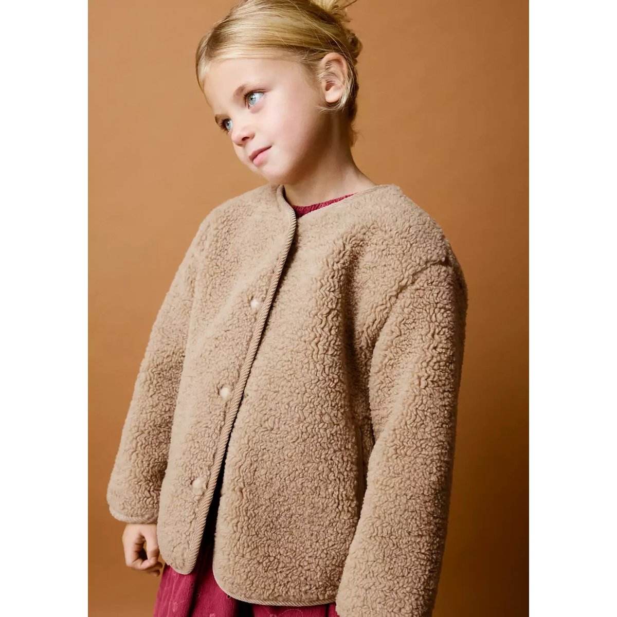 Manteau imitation mouton marron, MANGO BABY