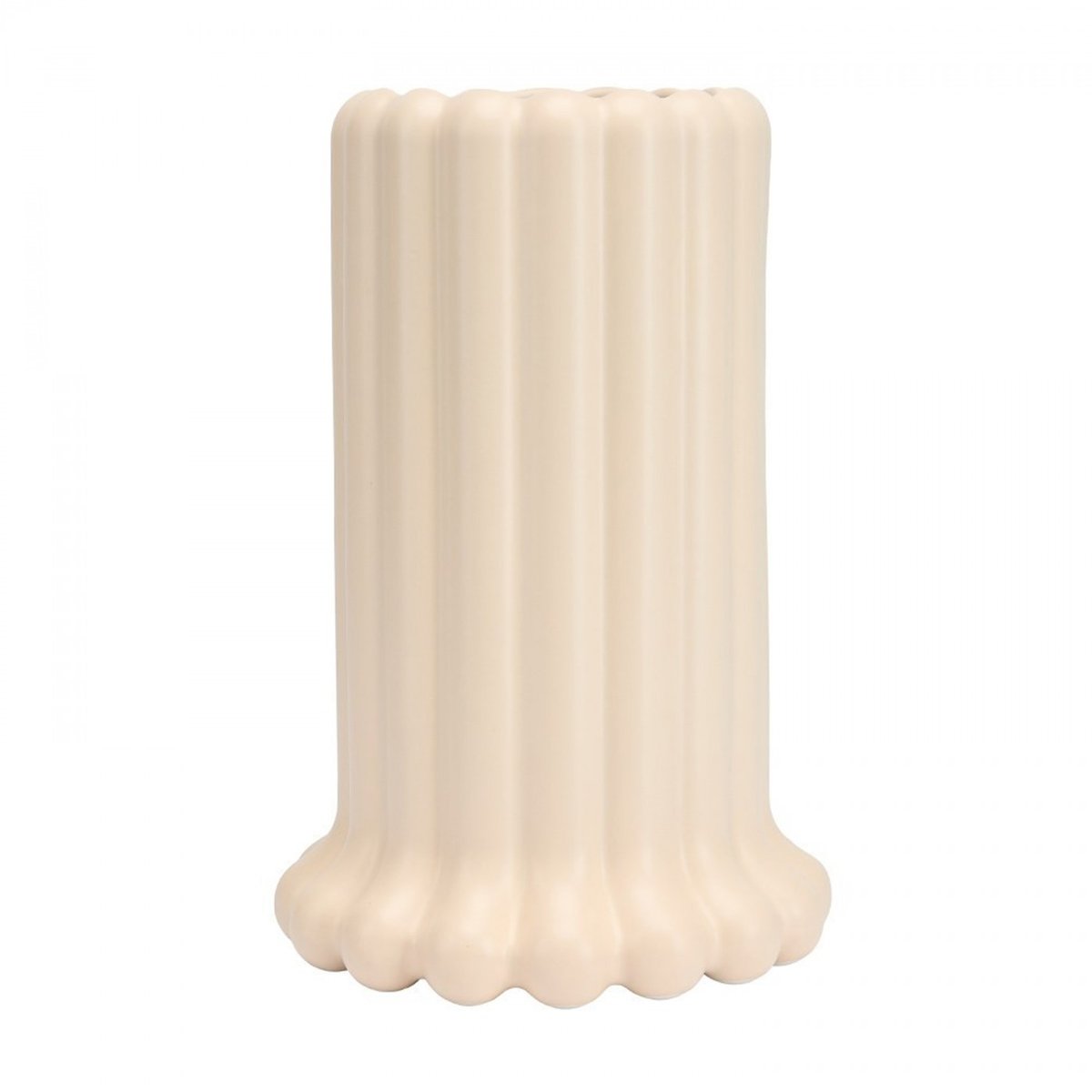 Vase en porcelaine Tubular beige, DESIGN LETTERS