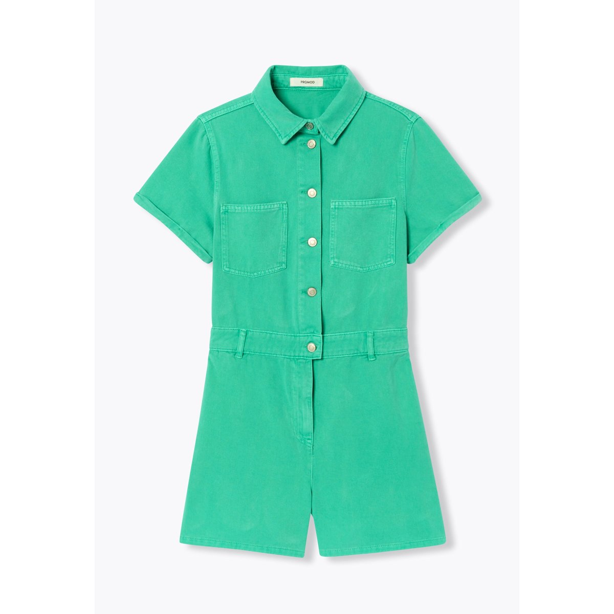 Combishort en toile vert, PROMOD
