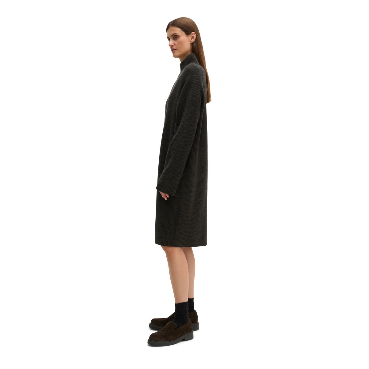 Robe en maille ample en mélange de laine vierge douce gris, MARC O'POLO