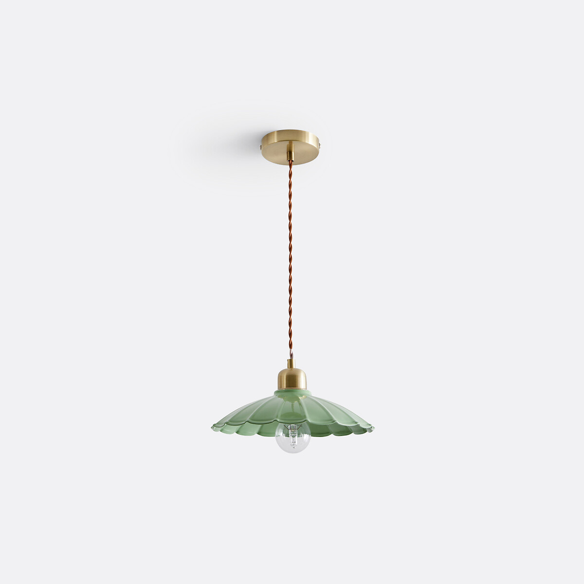 Geschulpte ijzeren metalen hanglamp, Festonia groen , LA REDOUTE INTERIEURS