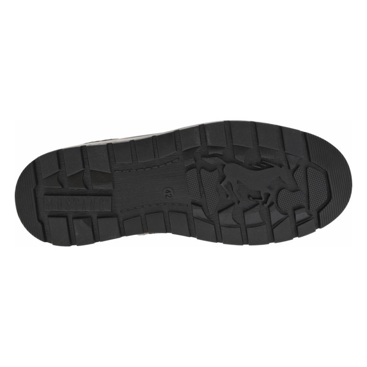 Bottines noires à talon plat pourvues d'une fermeture zippée et de lacets noires, MUSTANG