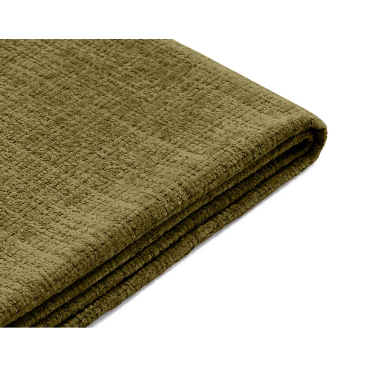 Housse de fauteuil en Velours texturé - SERENA vert olive, BEST MOBILIER
