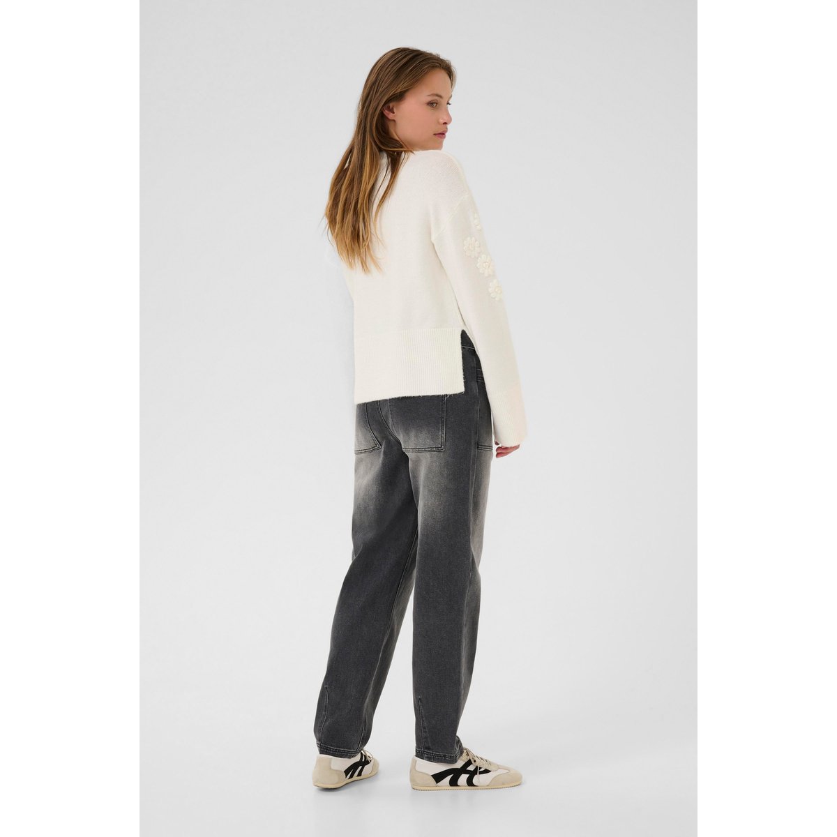 Pullover tricoté blanc, KAFFE
