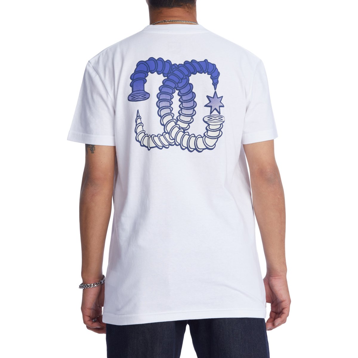 T-shirt STAR SCREWED. blanc white, DC SHOES