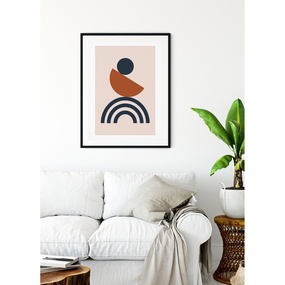 Affiche Abstract Figures 4 blanc, L'AFFICHERIE