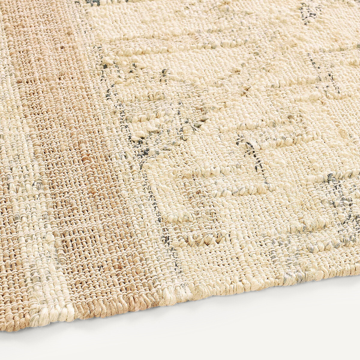 Tapis de couloir en jute, tissé main, Jelena gris/écru, AM.PM