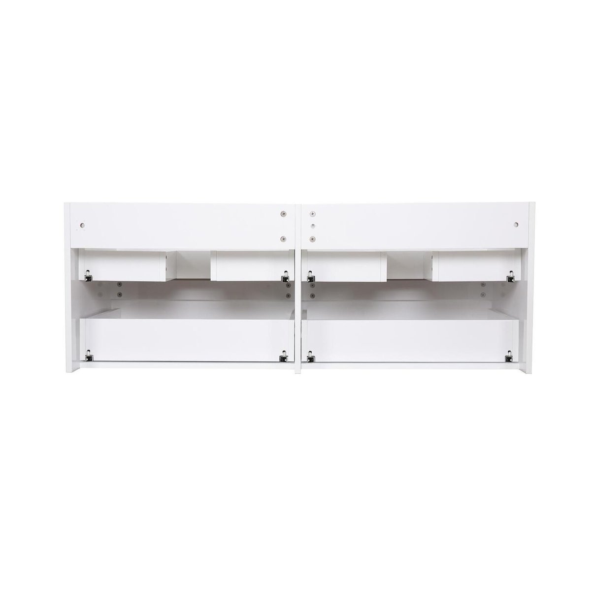 Ensemble double vasque 120cm avec vasque, robinets et miroirs SORRENTO blanc brillant, MOB IN