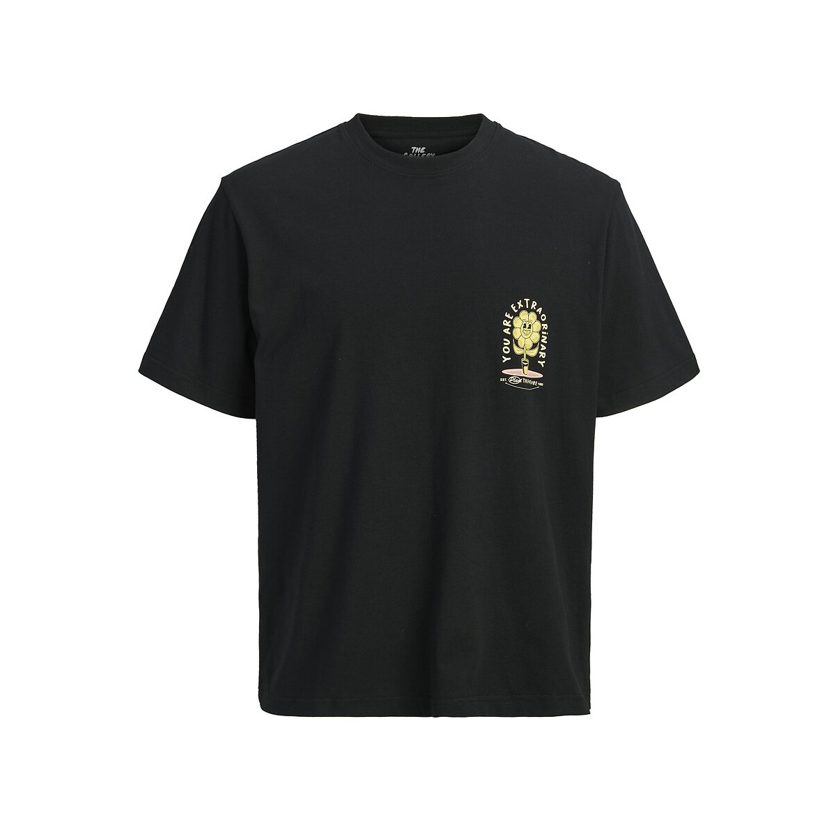 T-shirt graphique logo dos noir, JACK & JONES