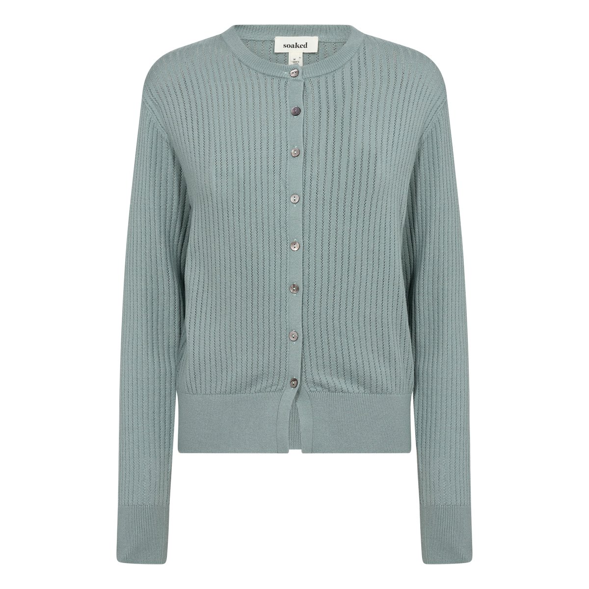 Cardigan à tricot bleu silver blue, SOAKED IN LUXURY