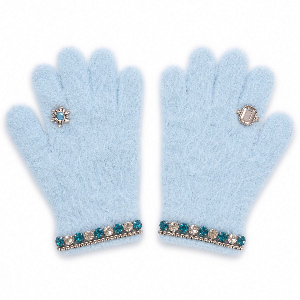Gants doux et élégants avec bijoux, Mademoiselle bleu, GREAT PRETENDERS