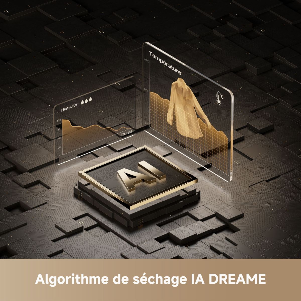 Sèche linge pompe à chaleur DRDRYL99KGG L9 9Kg couleur unique, DREAME