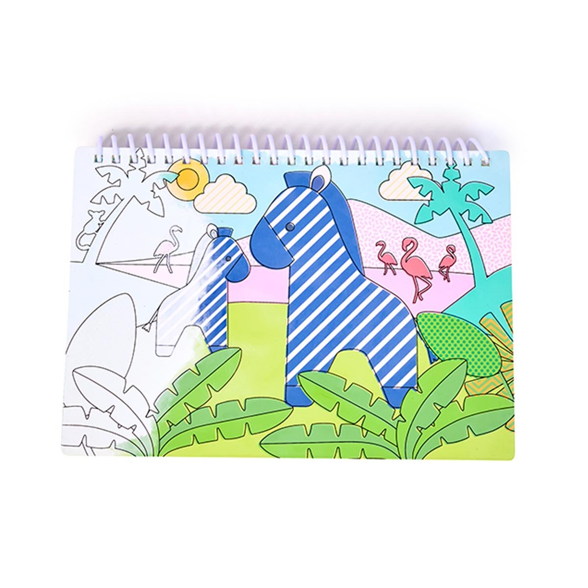 Cahier de coloriage magique à l'eau blanc, OXYBUL 