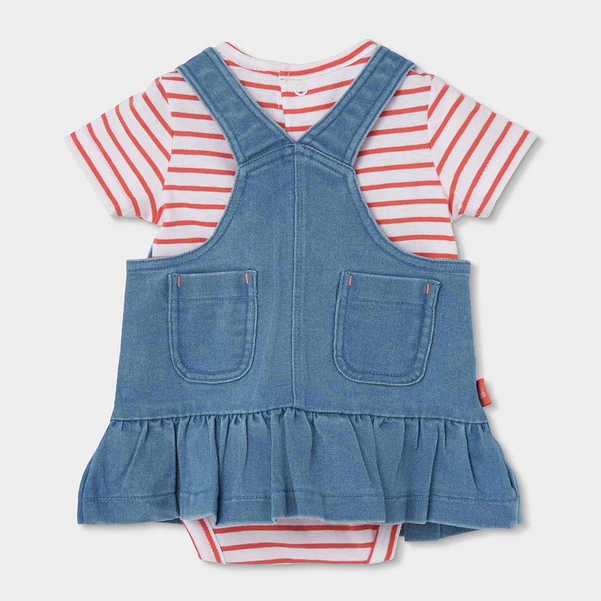 Ensemble bébé à mancs courtes à rayures multicolore, BOBOLI