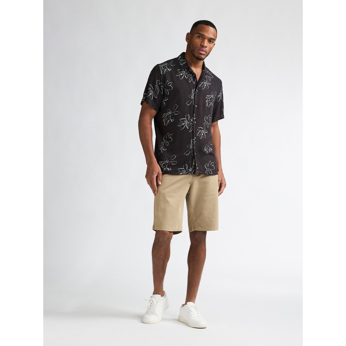 Chemise à imprimé intégral orion noir black, PETROL INDUSTRIES