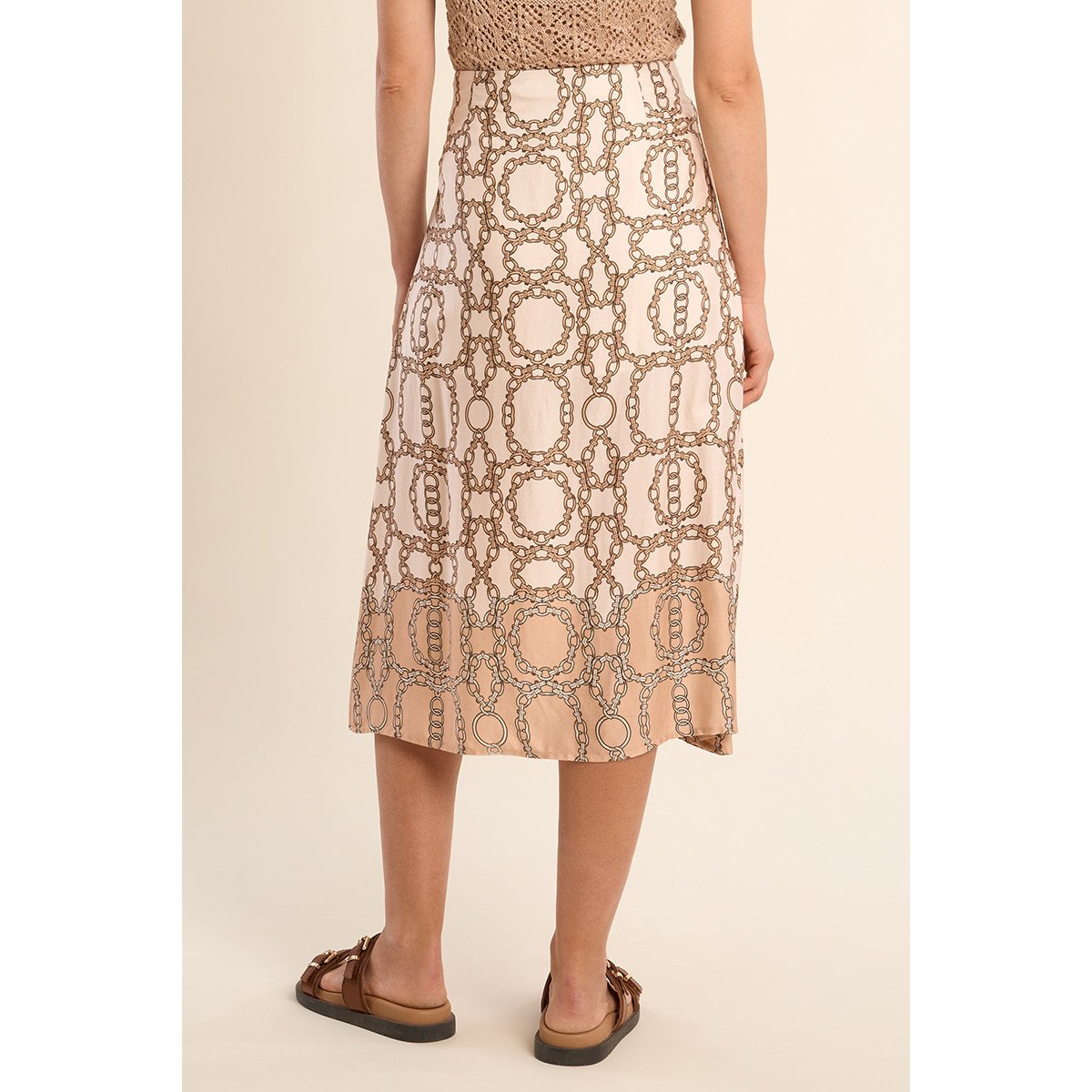 Jupe mi-longue, imprimée offwhite diane, MOLLY BRACKEN