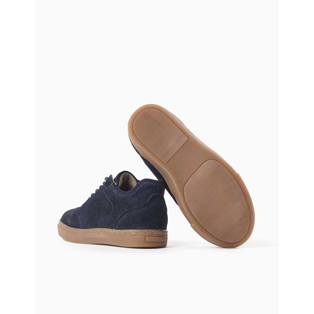 Baskets en suède à lacets bleu, ZIPPY